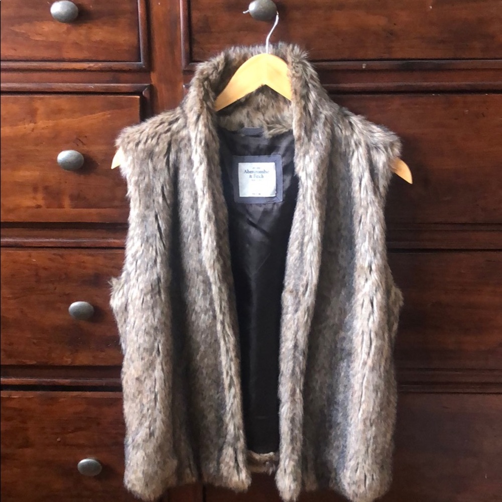 Faux fur vest by Abercrombie & Fitch